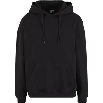 Urban Classics Huvtröja för män, basic oversized huvtröja, avslappnad herr hoodie, storlekar S – 5XL, svart, M Urban Classics Huvtröja för män, basic oversized huvtröja, avslappnad herr hoodie, storlekar S – 5XL, svart, M