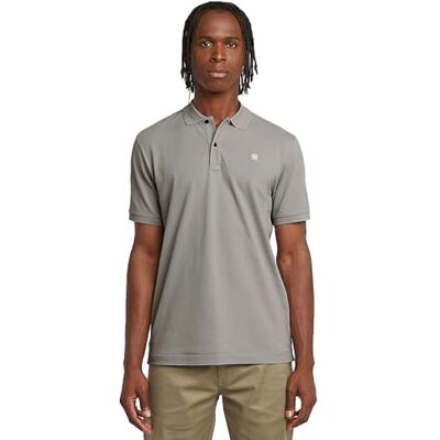 G-STAR RAW G-STAR Dunda Overdyed Slim Polo Shirt för män, Grå (grå legering D11595-5864-g276), XS G-STAR RAW G-STAR Dunda Overdyed Slim Polo Shirt för män, Grå (grå legering D11595-5864-g276), XS