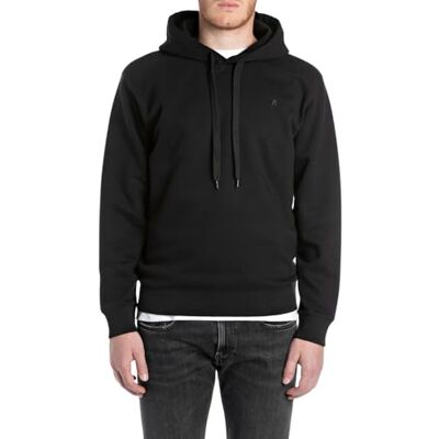Replay Huvtröja för män, svart, 3XL Replay Huvtröja för män, svart, 3XL