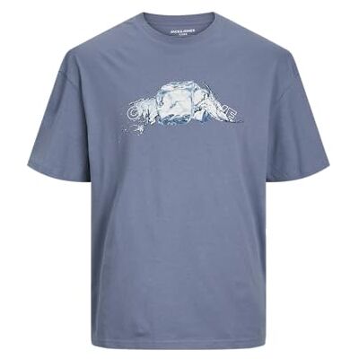 JACK & JONES JACK&JONES JCOSPLASH Tee SS Crew Neck GC, Flintad sten, L JACK & JONES JACK&JONES JCOSPLASH Tee SS Crew Neck GC, Flintad sten, L
