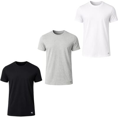 Calvin mäns S/S T-shirt (förpackning med 3), Multi (svart, vit, grå ljung), L Calvin mäns S/S T-shirt (förpackning med 3), Multi (svart, vit, grå ljung), L