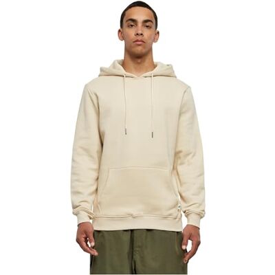Urban Classics Huvtröja för män, ekologisk bomull, ekologisk basic, huvtröja för män, i många färger, storlekar S–5XL, Beige (sand 00208), M Urban Classics Huvtröja för män, ekologisk bomull, ekologisk basic, huvtröja för män, i många färger, storlekar S–5XL, Beige (sand 00208), M