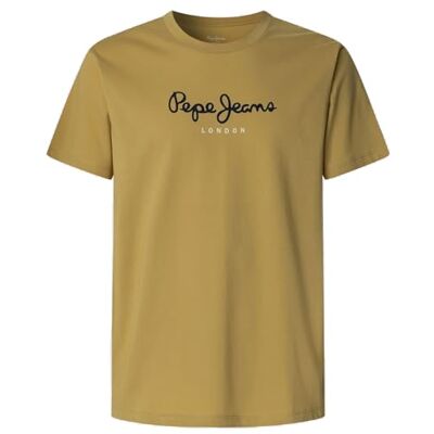 Pepe Jeans herr EGGO N t-shirt, gul (hästgul), S, Gul (gjutgul), S Pepe Jeans herr EGGO N t-shirt, gul (hästgul), S, Gul (gjutgul), S