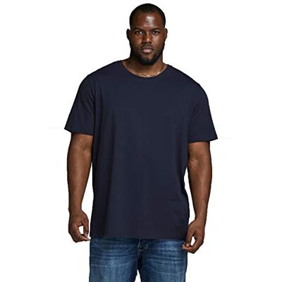 JACK & JONES Herr Jjeorganic Basic Tee Ss O-Neck Noos Plus T-shirt, Blått (marinblå blazer marinblå blazer), 5XL JACK & JONES Herr Jjeorganic Basic Tee Ss O-Neck Noos Plus T-shirt, Blått (marinblå blazer marinblå blazer), 5XL