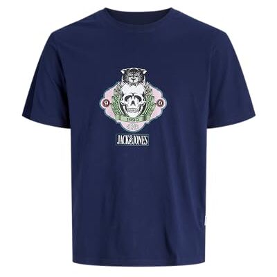 JACK & JONES Jorskull Nature Tee Ss Crew Neck, Ocean Cavern, L JACK & JONES Jorskull Nature Tee Ss Crew Neck, Ocean Cavern, L