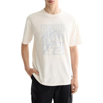 Scotch & Soda mäns avslappnad passform logo t-shirt, Eggnog 270, L Scotch & Soda mäns avslappnad passform logo t-shirt, Eggnog 270, L