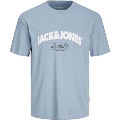 JACK & JONES Jorbronx Arch Big Tee Ss Crew Neck, Mountain vår, M JACK & JONES Jorbronx Arch Big Tee Ss Crew Neck, Mountain vår, M