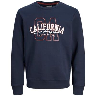 JJ REBEL Jrebnewyork sweat crew neck sn sweatshirt, Sky Captain, L JJ REBEL Jrebnewyork sweat crew neck sn sweatshirt, Sky Captain, L