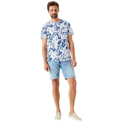 Garcia R41204_Mäns T-shirt ss, milk melee, S Garcia R41204_Mäns T-shirt ss, milk melee, S