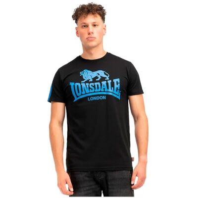 Lonsdale T-shirt för män, normal passform, HENCONNER, Svart/blå, 3XL Lonsdale T-shirt för män, normal passform, HENCONNER, Svart/blå, 3XL
