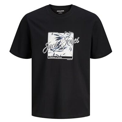 JACK & JONES Jjhonolulu form Tee Ss Crew Neck, svart, L JACK & JONES Jjhonolulu form Tee Ss Crew Neck, svart, L