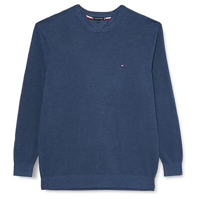 Tommy Hilfiger herr BT-Essential Structure Crew Neck MW0MW37930, pullover tröja, blå, 3XLT, Blå (Aegean Sea Heather), 3XL Tommy Hilfiger herr BT-Essential Structure Crew Neck MW0MW37930, pullover tröja, blå, 3XLT, Blå (Aegean Sea Heather), 3XL