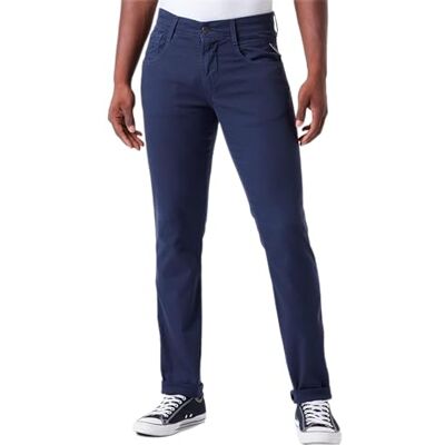 Replay Anbass X-lite jeans för män, 085 Blå, 32W x 32L Replay Anbass X-lite jeans för män, 085 Blå, 32W x 32L