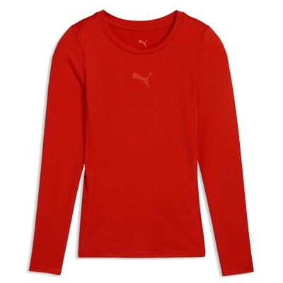 PUMA teamLIGA26 Baselayer Tee LS Jr, 140, Röd PUMA teamLIGA26 Baselayer Tee LS Jr, 140, Röd