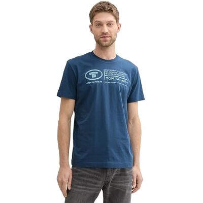 TOM TAILOR T-shirt för män, 26779 – Natttidsblå, M TOM TAILOR T-shirt för män, 26779 – Natttidsblå, M