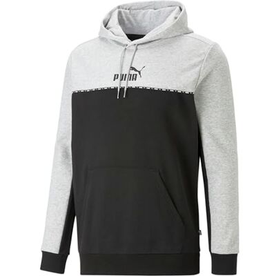 PUMA ESS BLOCK x TAPE Hoodie FL ljusgrå ljung PUMA ESS BLOCK x TAPE Hoodie FL ljusgrå ljung