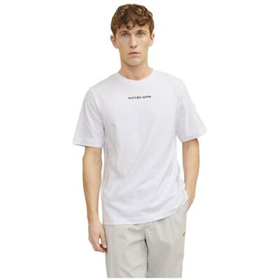 JACK & JONES JACK&JONES Jcostagger Tee Ss Crew Neck, Vit, XL JACK & JONES JACK&JONES Jcostagger Tee Ss Crew Neck, Vit, XL