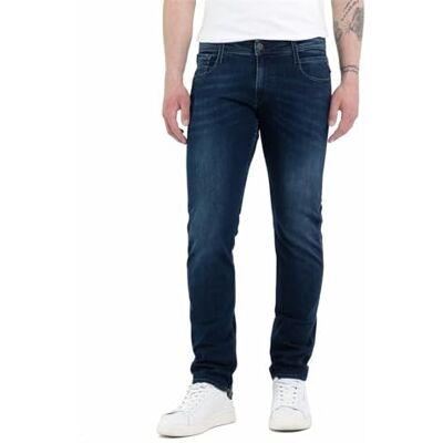 Replay herr Jeans Anbass Powerstretch Denim, 0073 Mörkblå, 36W / 34L Replay herr Jeans Anbass Powerstretch Denim, 0073 Mörkblå, 36W / 34L
