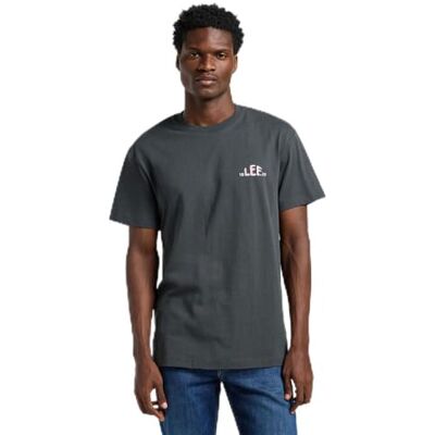 Lee Herr regular logo T-shirt, Tvättad svart, L Lee Herr regular logo T-shirt, Tvättad svart, L