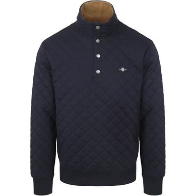 GANT Quilted Sweat Cord Collar, Kvällsblå, XL GANT Quilted Sweat Cord Collar, Kvällsblå, XL