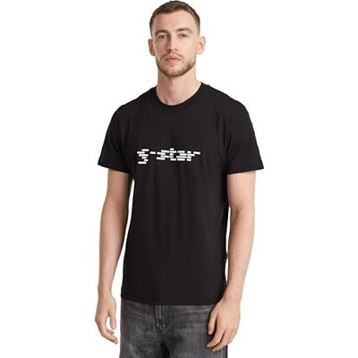 G-STAR RAW Cube Script R T T-shirt för män, Svart (Dk Black D25686-336-6484), S G-STAR RAW Cube Script R T T-shirt för män, Svart (Dk Black D25686-336-6484), S