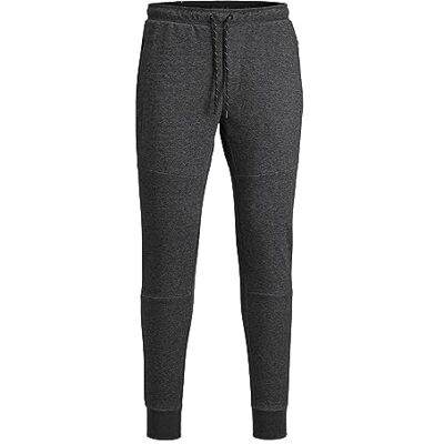 JACK & JONES Joggingbyxor för män, smal passform, joggingbyxor, Mörkgrå melange, L JACK & JONES Joggingbyxor för män, smal passform, joggingbyxor, Mörkgrå melange, L