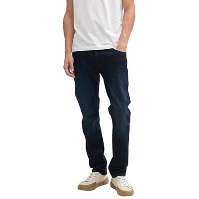 TOM TAILOR Denim män Piers Slim Jeans, 10173 – Dark Stone Blue Black Denim, 28W / 30L TOM TAILOR Denim män Piers Slim Jeans, 10173 – Dark Stone Blue Black Denim, 28W / 30L