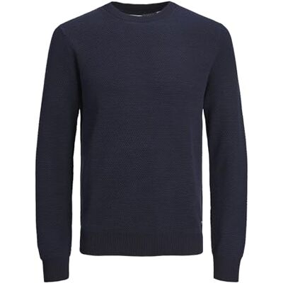 JACK & JONES Jjeglobe Knit Crew Neck Noos stickad tröja, HUMÖR INDIGO, L JACK & JONES Jjeglobe Knit Crew Neck Noos stickad tröja, HUMÖR INDIGO, L