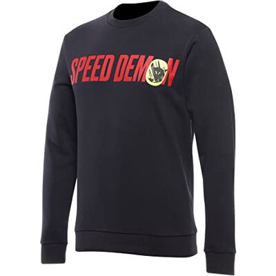 Dainese Knee Down Sweater, tröja med rund hals, bomull, herr, ni-järn, S, Nine-järn, S Dainese Knee Down Sweater, tröja med rund hals, bomull, herr, ni-järn, S, Nine-järn, S