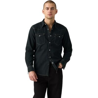 Levi's Barstow Western standard vacker ash W, Vacker asktvättad, S Levi's Barstow Western standard vacker ash W, Vacker asktvättad, S
