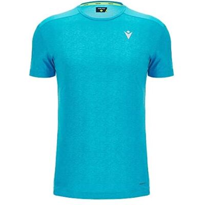 Macron Run Start Scd Ralph T-shirt Print Nsky Mel SS Man, Herrtröja, Sky-blå, S Macron Run Start Scd Ralph T-shirt Print Nsky Mel SS Man, Herrtröja, Sky-blå, S