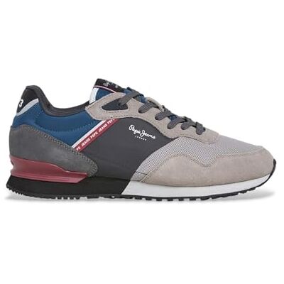 Pepe Jeans herr London Brick M Sneak, Grå, 42 EU Pepe Jeans herr London Brick M Sneak, Grå, 42 EU