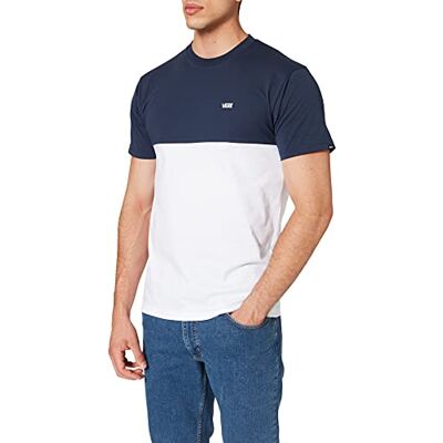 Vans Färgblock T-shirt för män, Vit klänning Blues, S Vans Färgblock T-shirt för män, Vit klänning Blues, S
