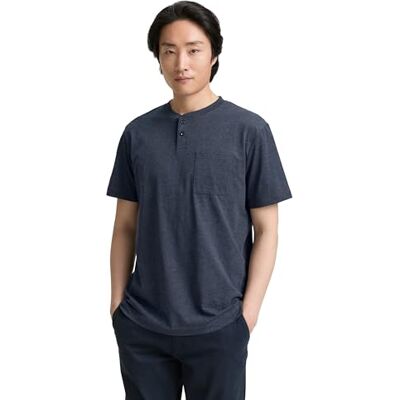 TOM TAILOR 1047776 T-shirt, 19024-himmel kapten blå vit melange, S herr, 19024 Sky Captain Blue White Melange, S TOM TAILOR 1047776 T-shirt, 19024-himmel kapten blå vit melange, S herr, 19024 Sky Captain Blue White Melange, S