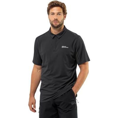 Jack Wolfskin DELGAMI Polo M, svart, XXL Jack Wolfskin DELGAMI Polo M, svart, XXL