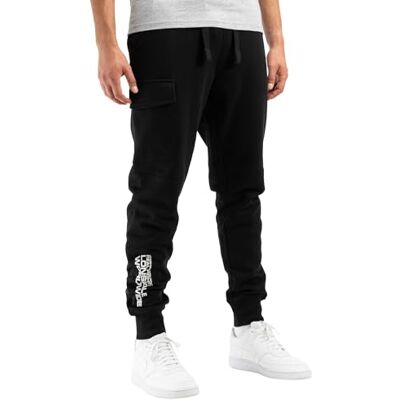 Lonsdale Joggingbyxor för män, normal passform, TWEEDMOUTH svart/vit L Lonsdale Joggingbyxor för män, normal passform, TWEEDMOUTH svart/vit L