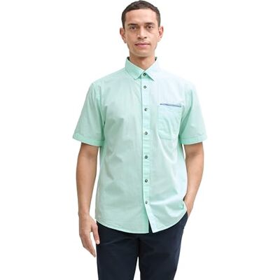 TOM TAILOR herrskjorta, 37323 – Bright Mint Structure, M TOM TAILOR herrskjorta, 37323 – Bright Mint Structure, M