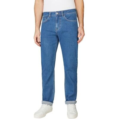 Pepe Jeans herr raka jeans kontanter jeans, blå (Denim-4CB), 36W/34L Pepe Jeans herr raka jeans kontanter jeans, blå (Denim-4CB), 36W/34L