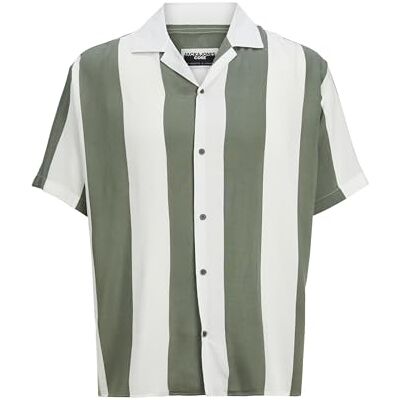 JACK & JONES Jcojeff AOP resort skjorta Ss Relax kortärmad skjorta, Agave grön/ränder: ränder, L JACK & JONES Jcojeff AOP resort skjorta Ss Relax kortärmad skjorta, Agave grön/ränder: ränder, L