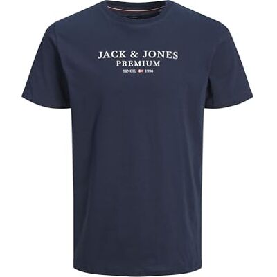 JACK & JONES Herr Jprbluarki Ss Tee Crew Neck Noos T-shirt, marinblå blazer, L JACK & JONES Herr Jprbluarki Ss Tee Crew Neck Noos T-shirt, marinblå blazer, L