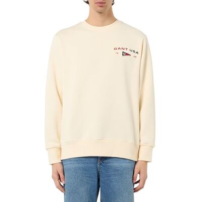 GANT GRAPHIC C-NECK, kräm, S GANT GRAPHIC C-NECK, kräm, S