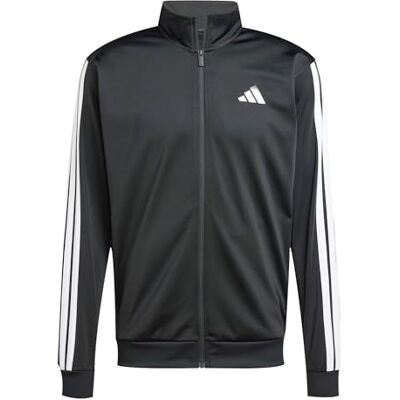 adidas herr 3 Stripes Tricot Regular Track Top Sweatshirt, black, XS adidas herr 3 Stripes Tricot Regular Track Top Sweatshirt, black, XS