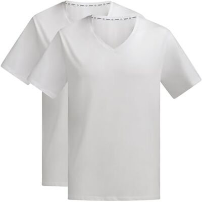 Dim T-shirt man V-ringad bra ekologisk bomull x 2 vit M Dim T-shirt man V-ringad bra ekologisk bomull x 2 vit M