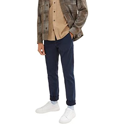 TOM TAILOR Herr Travis Slim Chino-byxor 1032868, 10668 Sky Captain Blue, 31W / 34L TOM TAILOR Herr Travis Slim Chino-byxor 1032868, 10668 Sky Captain Blue, 31W / 34L