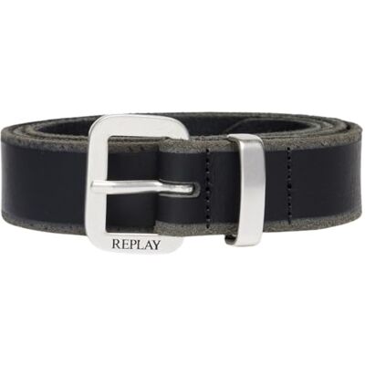 Replay AM2708 bälte för män, 0098 svart, 95 cm, 0098 svart, 95 Replay AM2708 bälte för män, 0098 svart, 95 cm, 0098 svart, 95
