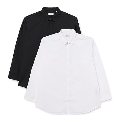 JACK&JONES PLUS fritidsskjorta för män, Svart/förpackning: vit, 3XL JACK&JONES PLUS fritidsskjorta för män, Svart/förpackning: vit, 3XL