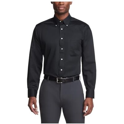 Van Heusen Klänning skjorta för män, Svart, L Van Heusen Klänning skjorta för män, Svart, L