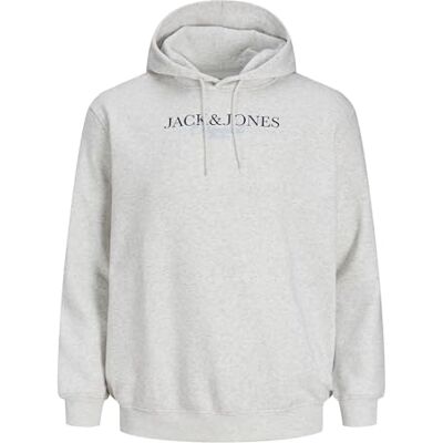 JACK & JONES Jorbillyburg Sweat Hood FST Pls – plus size, Ljus vit, 5XL JACK & JONES Jorbillyburg Sweat Hood FST Pls – plus size, Ljus vit, 5XL