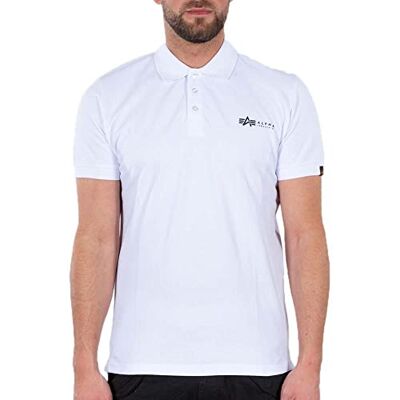 Alpha Industries Basic Polo SL-Polotröja för män White Alpha Industries Basic Polo SL-Polotröja för män White