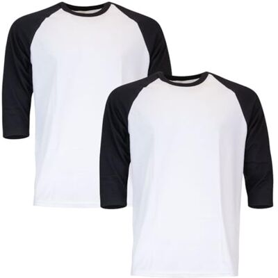 Gildan T-shirt för män (2-pack), Vit/svart, L Gildan T-shirt för män (2-pack), Vit/svart, L